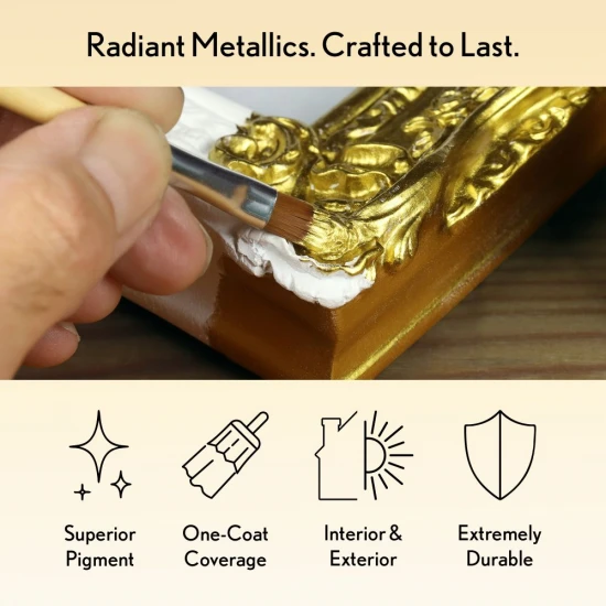 Guild Lane GILD Acrylic Gilding Enamel Paint, Gold (125ml Tin)