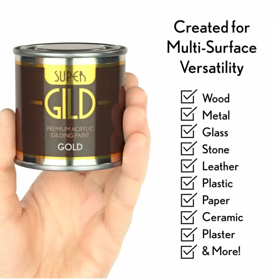 Guild Lane GILD Acrylic Gilding Enamel Paint, Gold (125ml Tin)