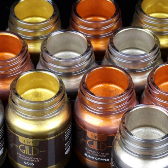 Guild Lane Super GILD Acrylic Gilding Enamel Paint, Platinum (30ml)