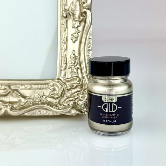 Guild Lane Super GILD Acrylic Gilding Enamel Paint, Platinum (125ml)