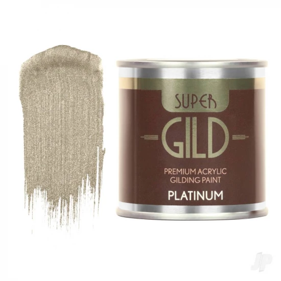 Guild Lane Super GILD Acrylic Gilding Enamel Paint, Platinum (125ml)