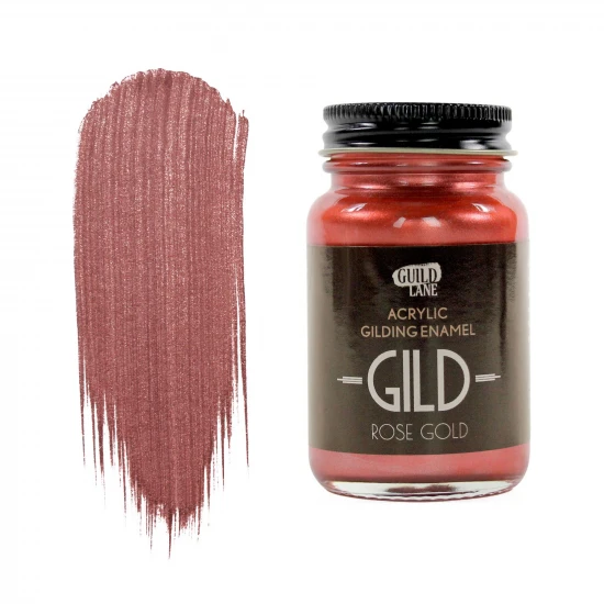 Guild Lane GILD Acrylic Gilding Enamel Paint, Rose Gold (60ml Jar)