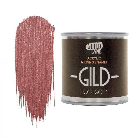 Guild Lane GILD Acrylic Gilding Enamel Paint, Rose Gold (125ml Tin)