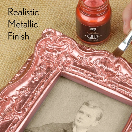 Guild Lane GILD Acrylic Gilding Enamel Paint, Rose Gold (125ml Tin)