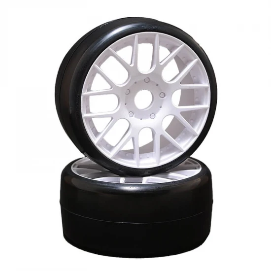 Sweep 1:8 GT D-Compound Slick 40Deg Hard Tyres/White Wheels