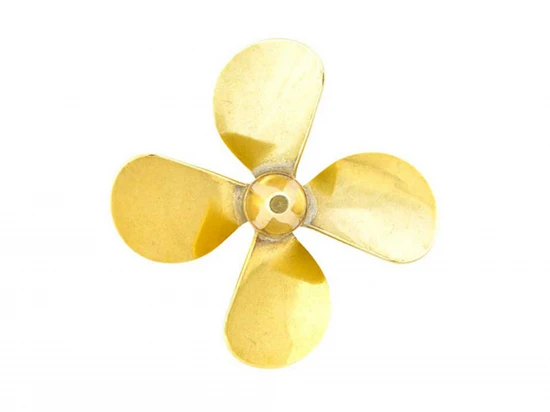 Brass Propeller (Classic) - 4 Blade - 20mm - M4 - LH