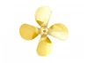 Brass Propeller (Classic) - 4 Blade - 20mm - M4 - LH