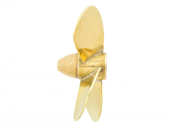 Brass Propeller (Classic) - 4 Blade - 20mm - M4 - LH