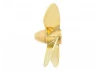 Brass Propeller (Classic) - 4 Blade - 20mm - M4 - LH