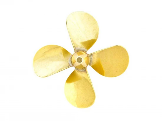 Brass Propeller (Classic) - 4 Blade - 20mm - M4 - RH