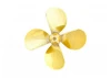 Brass Propeller (Classic) - 4 Blade - 20mm - M4 - RH