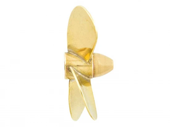 Brass Propeller (Classic) - 4 Blade - 20mm - M4 - RH