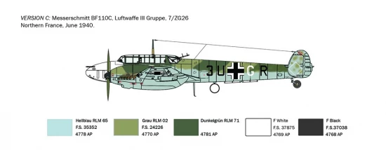 Italeri BF-110 C3/C4 Zerstörer RR