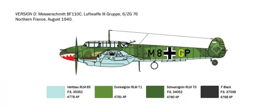 Italeri BF-110 C3/C4 Zerstörer RR