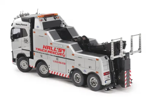 Tamiya Volvo FH16 Globetrotter 750 8x4 Tow Truck with Silver Pre-Painted Body Components
