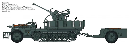 Italeri Sd.Kfz. 10/4With Flak 30 Trail 2004
