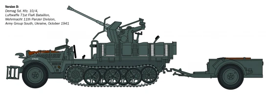 Italeri Sd.Kfz. 10/4With Flak 30 Trail 2004