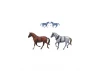 Set of 2 Wild West 1:12 Stagecoach Horses for AL20345