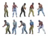 Set of 10 Metal 1/48 Gunner Figures for Ships & AL22906