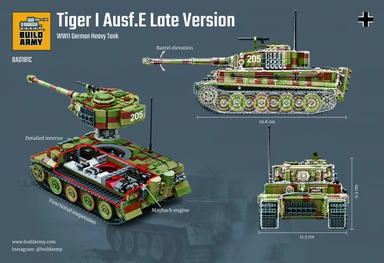 Tiger I tank in camo