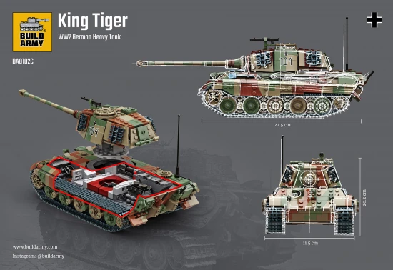 Tiger II tank in camo