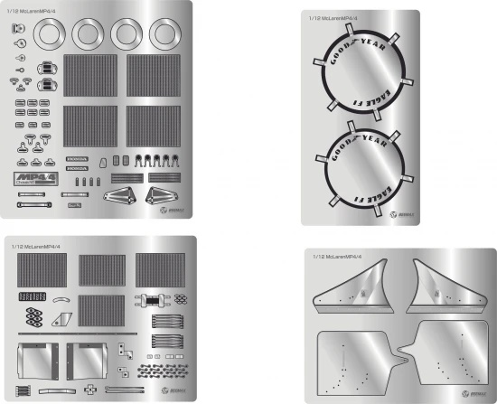 Detail Parts for 1:12 McLaren MP4/4
