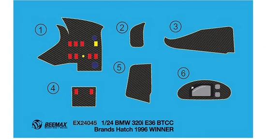 Etching Detail Parts: BMW 320 Fina BTCC 96 Winner