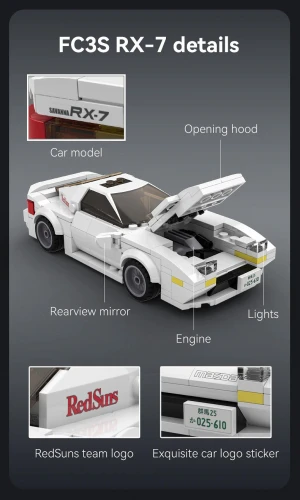 1:24 Initial D 
FC35 RX- 7 car- 282pcs