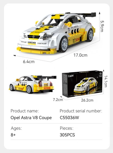 1:24 Opel Astra V8 Coupé - 305 pcs