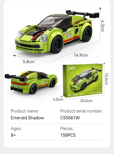 Emerald Shadow Sprint Racing Car - 158 pcs