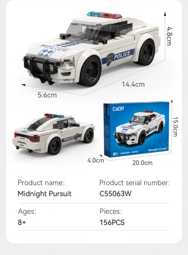 Midnight Pursuit Police Car - 156 pcs