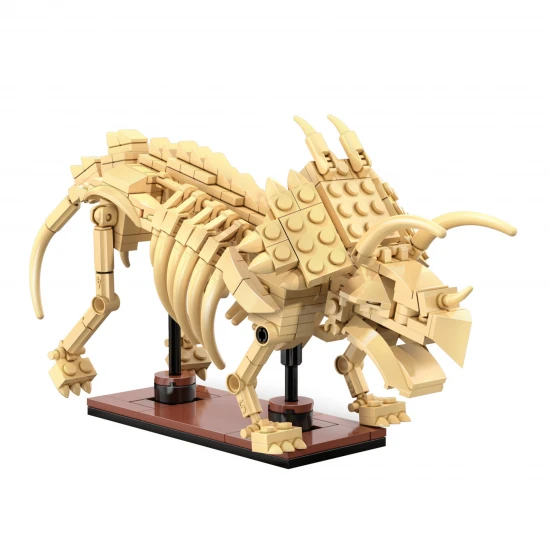 Tray of 3 Dinosaur Eggs with Stegosaurus - Triceratops & Velociraptor
