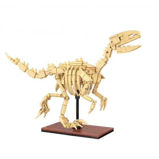 Tray of 3 Dinosaur Eggs with Stegosaurus - Triceratops & Velociraptor