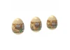 Tray of 3 Dinosaur Eggs with Stegosaurus - Triceratops & Velociraptor