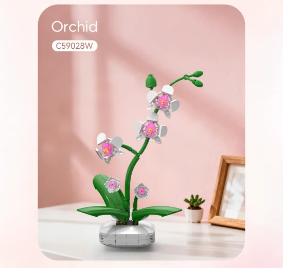 Orchid Building Block Planter - 237 pcs