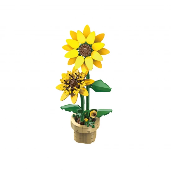 Sunflower Building Block Planter - 187 pcs