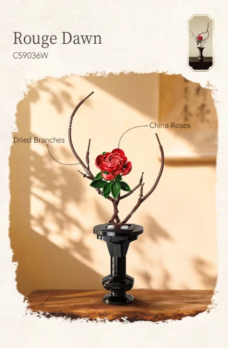 Oriental Floral Art: Rouge Dawn - 363 pcs