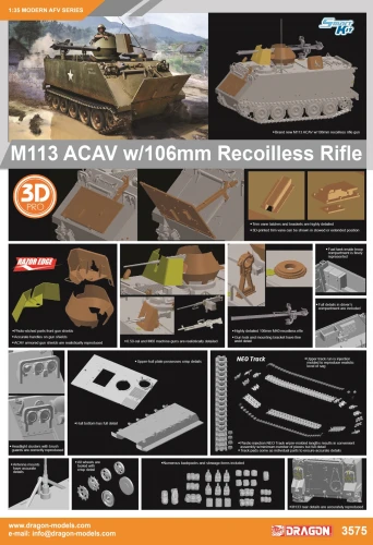 Dragon 1/35 M113 ACAV w/106mm Recoilless Rifle