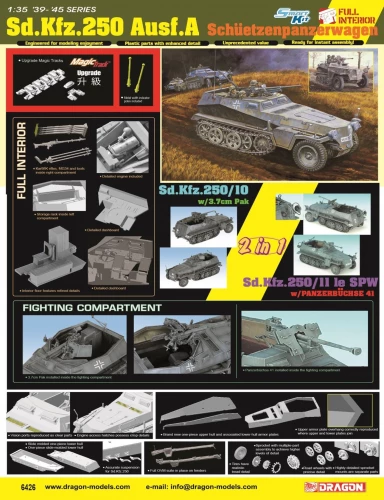 Dragon 1/35 Sd.Kfz.250 Ausf.A Schüetzenpanzerwagen (2 in 1)					