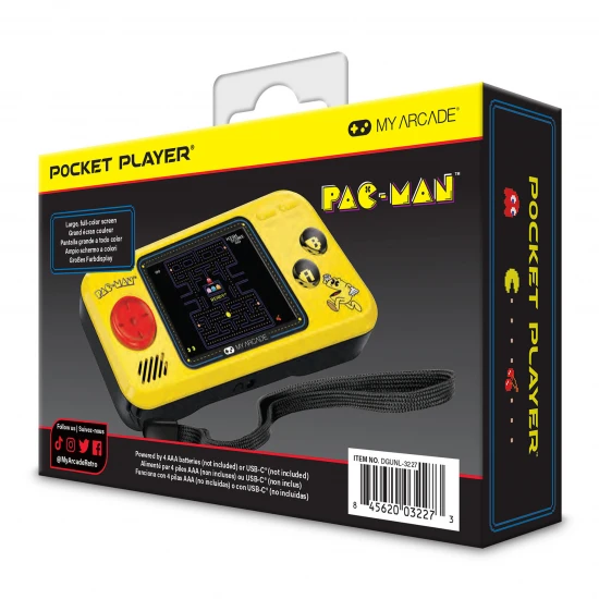 My Arcade Pac-Man Pocket Player Portable Gaming System (3 Games In 1)