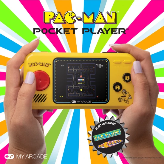 My Arcade Pac-Man Pocket Player Portable Gaming System (3 Games In 1)