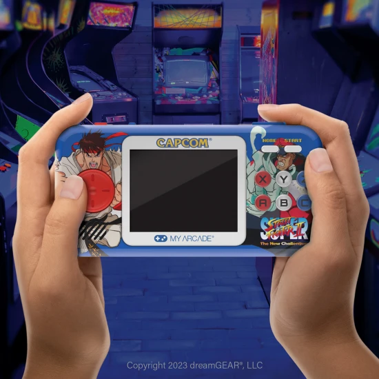 My Arcade Super Street Fighter II Pocket Player Pro Portable Gaming System (2 Games In 1)