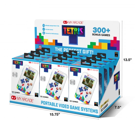 My Arcade Tetris Go Gamer Portable Video Game System - Retail Display Tray (Includes 12 pcs of DGUN7029)