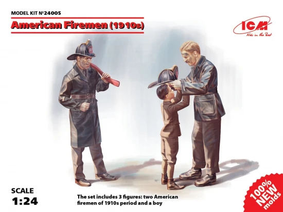 American Firemen (1910s) 3 Figures