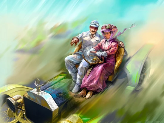 American Sport Car Drivers (1910s) 1 Male - 1 Female Figures