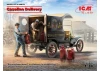 Gasoline Delivery - Model T 1912 Delivery Car with 2 American Gasoline Loader Figures