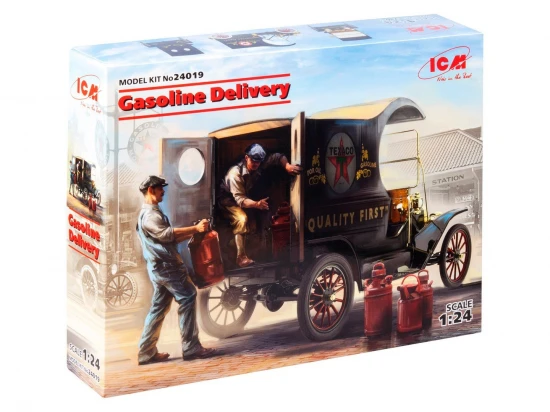 Gasoline Delivery - Model T 1912 Delivery Car with 2 American Gasoline Loader Figures