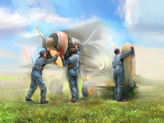 WWII British Ground Personnel (1939-1945) 3 Figures