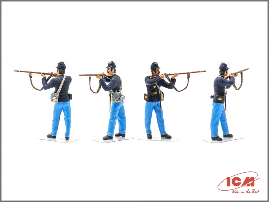 American Civil War Union Infantry 4 Figures