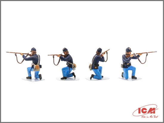American Civil War Union Infantry 4 Figures